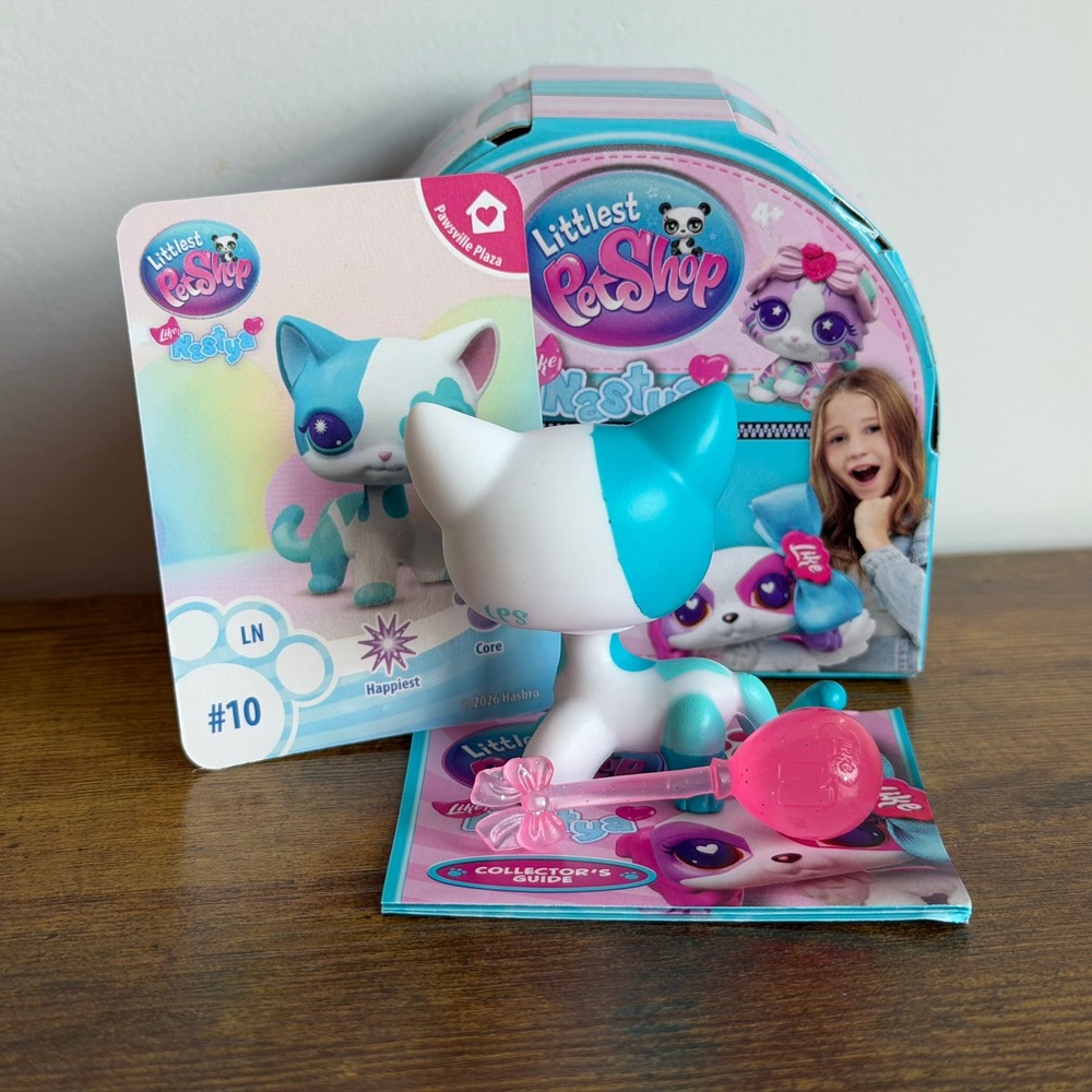 New NIB Littlest Pet Shop LPS 10 Like Nastya Shorthair Cat Blue Accessory Main 5 - Picture 2 of 4
